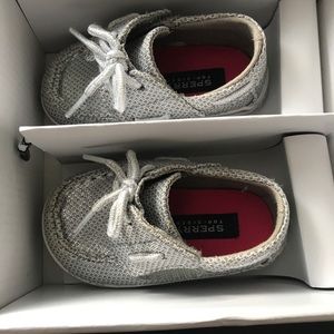 Infant sparkly sperry shoes.